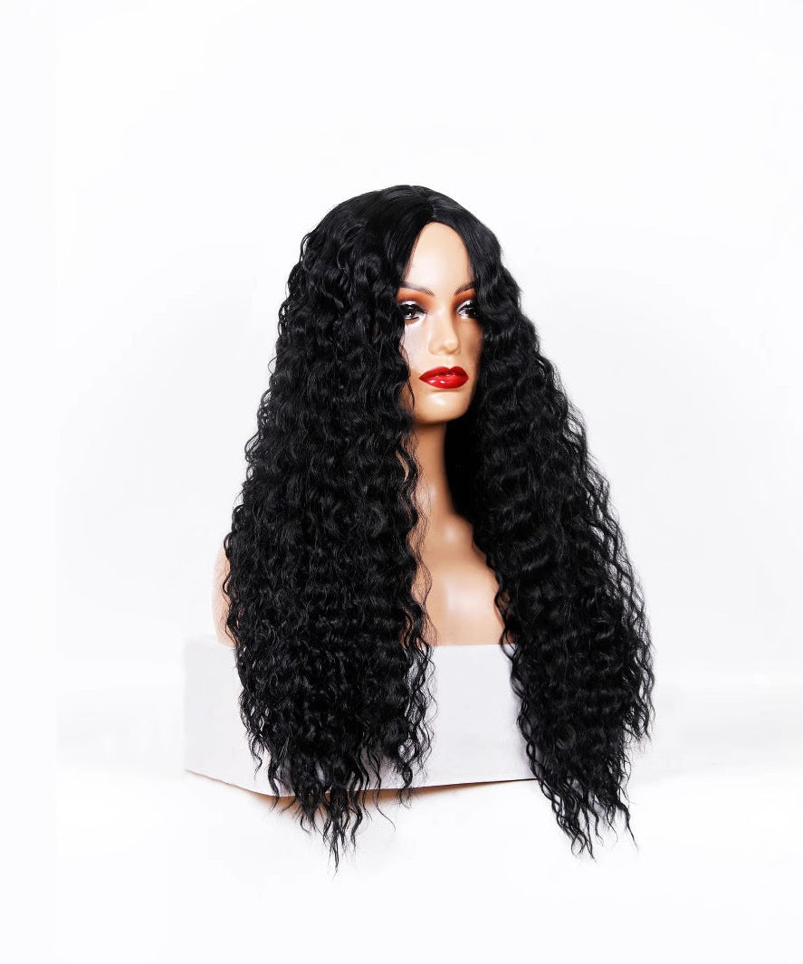 Medium Long Curly Hair Wave Synthetic Wigs