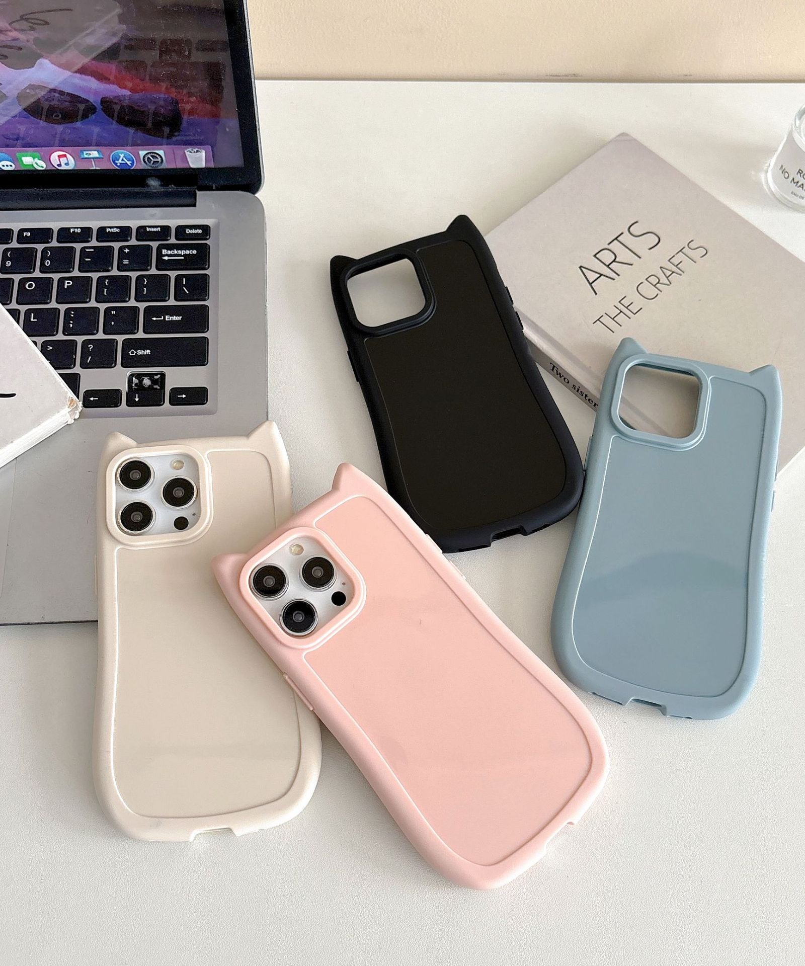 New Cat Ears For 16 Phone Case Simple Niche High-grade Silicone Protective Cover
