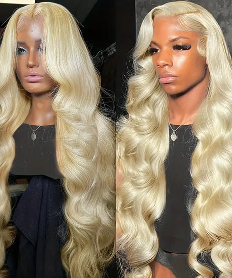Light Gold Big Wave Lace Wig Head Cover