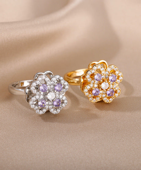 Rotatable Flower Rings