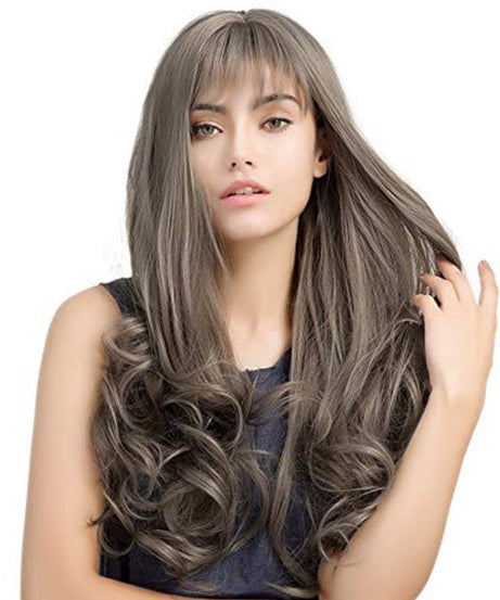 Long curly hair high temperature silk hood