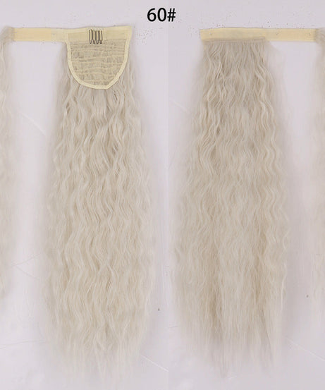 Ponytail Wig Water Wave Velcro Banding Chemical Fiber High Temperature Silk