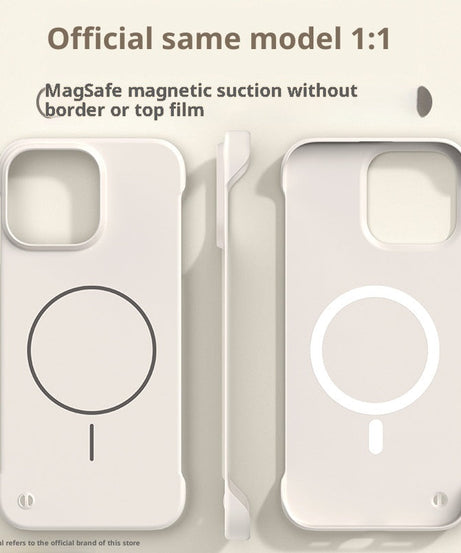 Fine Circle Magnetic Suction Suitable For 17promax Frameless Case 16 Skin Feeling Half Pack Protective Cover 14