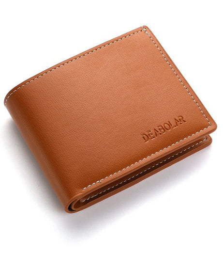 Leisure Two Fold Short Horizontal Men's Wallet