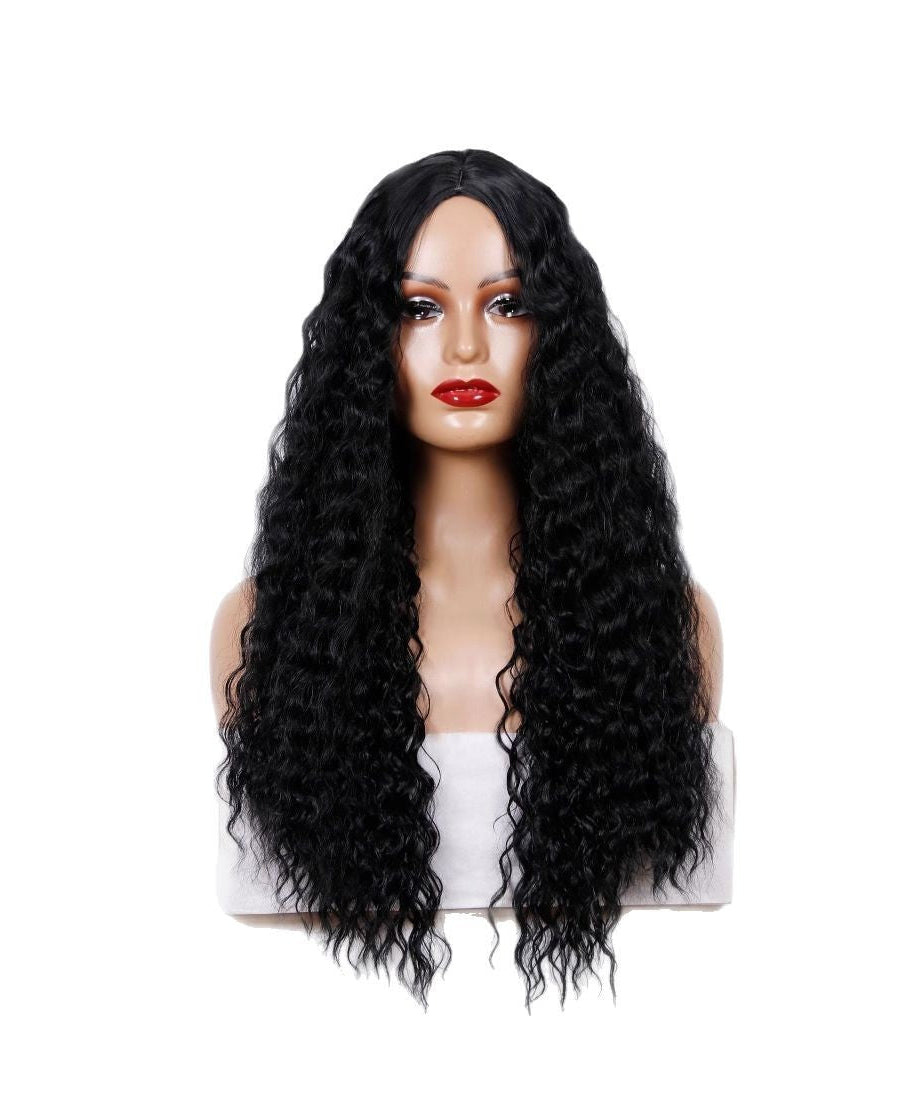 Medium Long Curly Hair Wave Synthetic Wigs