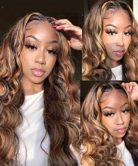 Women's Big Wave Long Curly Hair Highlight Wig