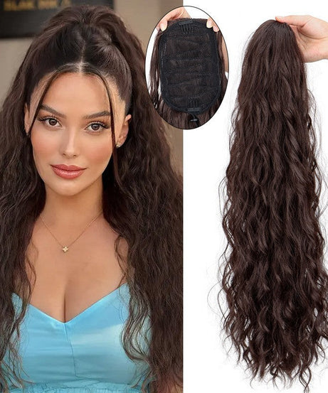 Water Ripple Long Curly Hair Fluffy Corn Curler Hair Extension