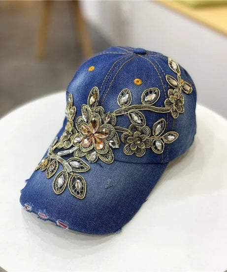 All-match Gold Silk Flower  Hat