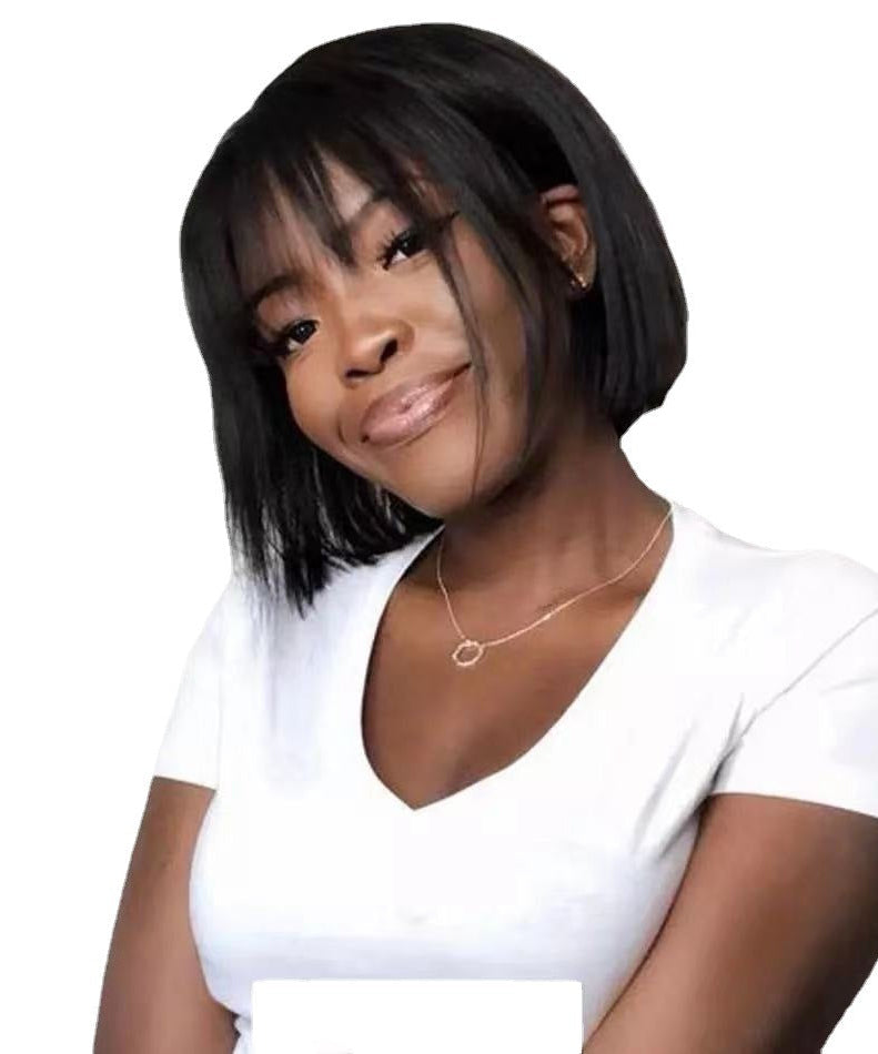 Air Bangs Natural Fluffy African Wig Set