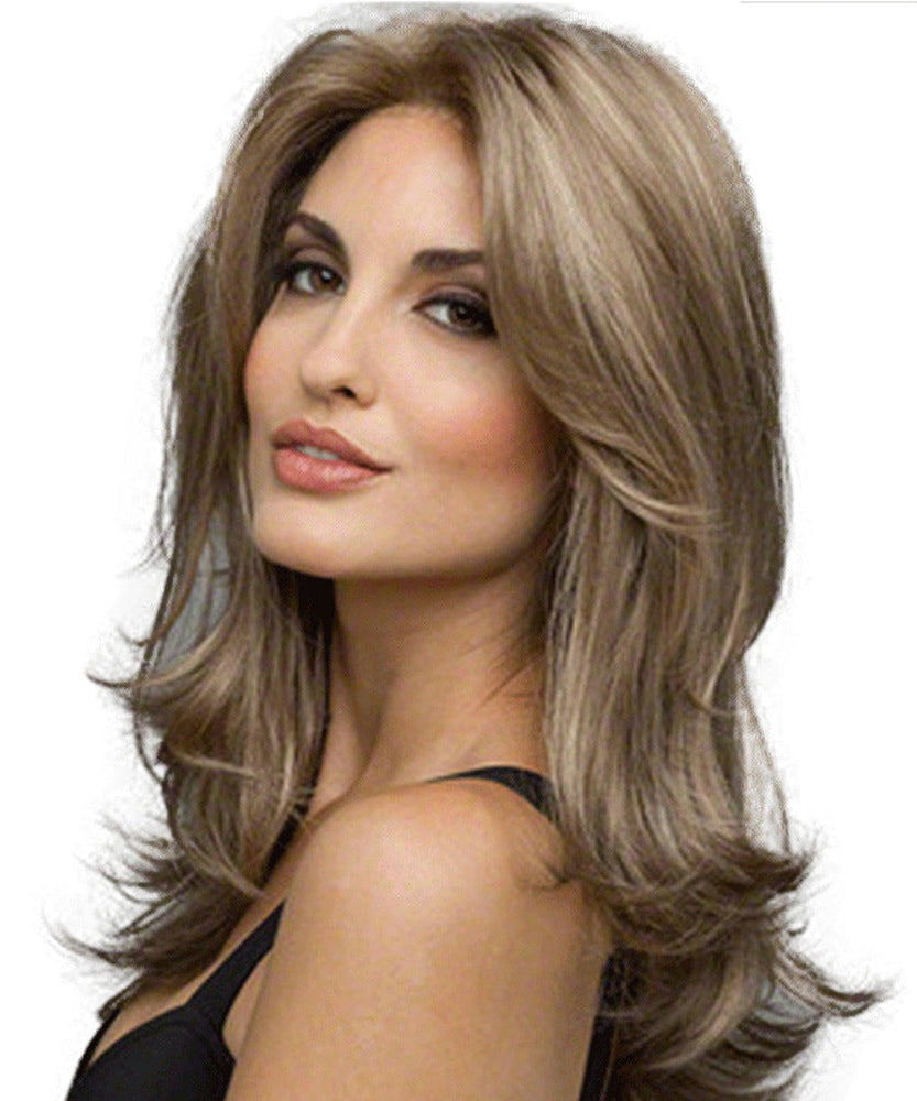 Mid-length Fashion Women's Mid-length Curly Hair Synthetic Wigs