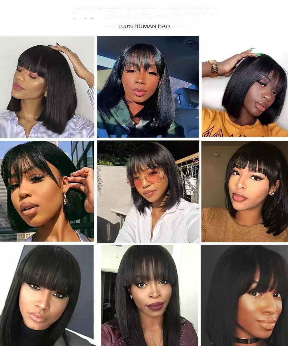 Air Bangs Natural Fluffy African Wig Set