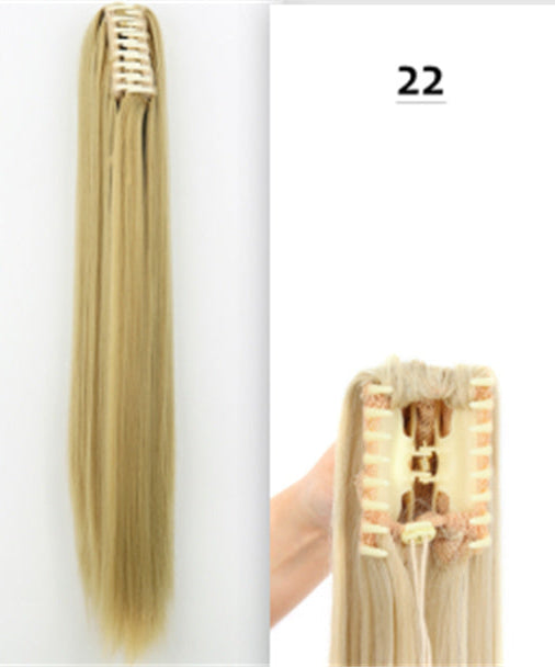 Fashion Ponytail Claw Clip Long Straight Hair Chemical Fiber Wig Fluffy