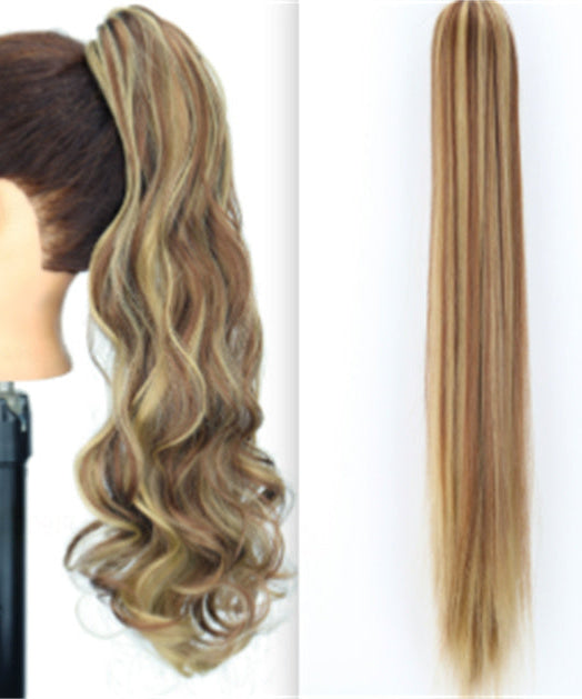 Fashion Ponytail Claw Clip Long Straight Hair Chemical Fiber Wig Fluffy