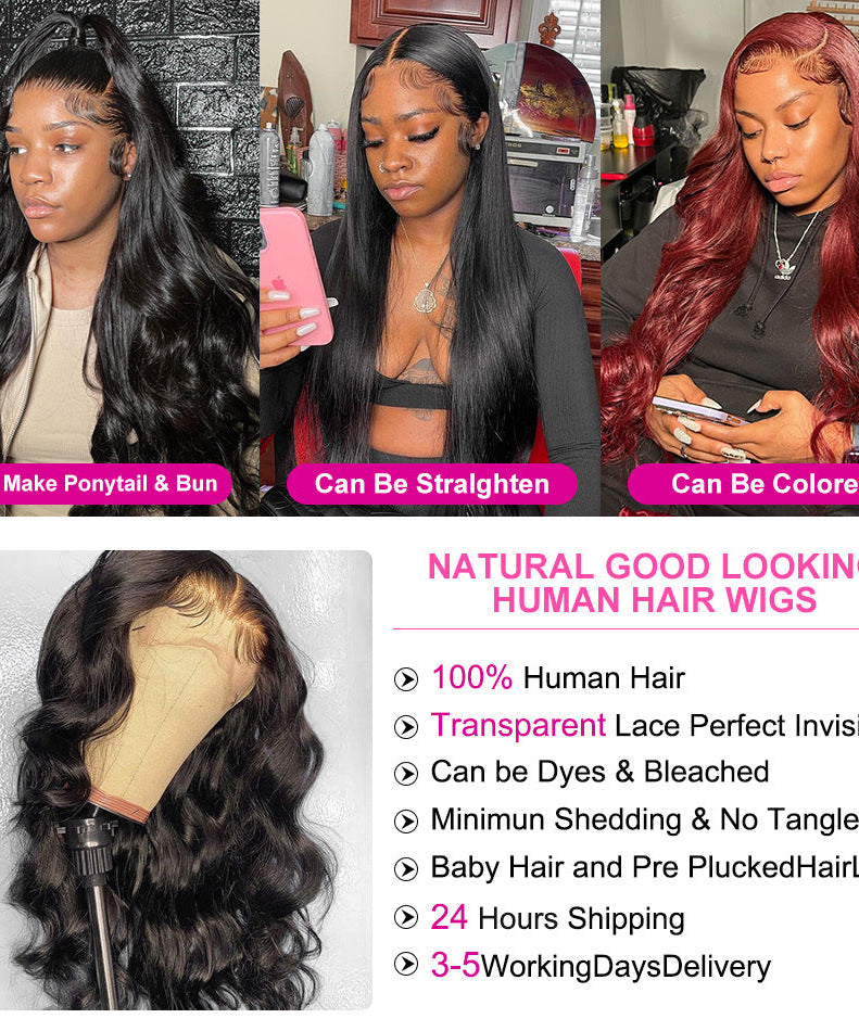 Synthetic Wigs Front Lace Long Curly Hair Headgear