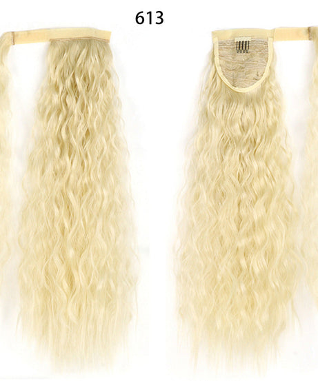 Ponytail Wig Water Wave Velcro Banding Chemical Fiber High Temperature Silk