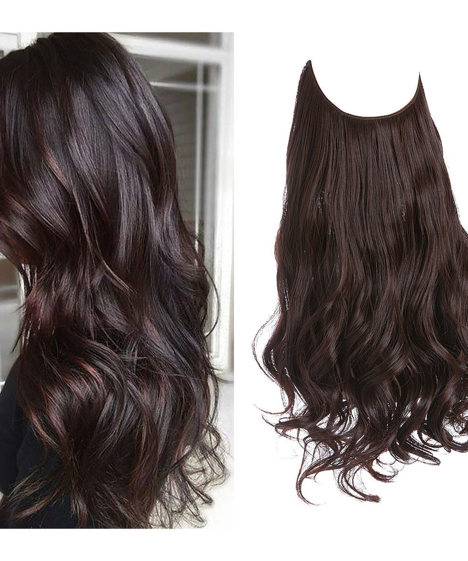 Wig Female Extension Chemical Fiber Long Curly Hair Matte High-temperature Fiber Fishing Thread Wig Set