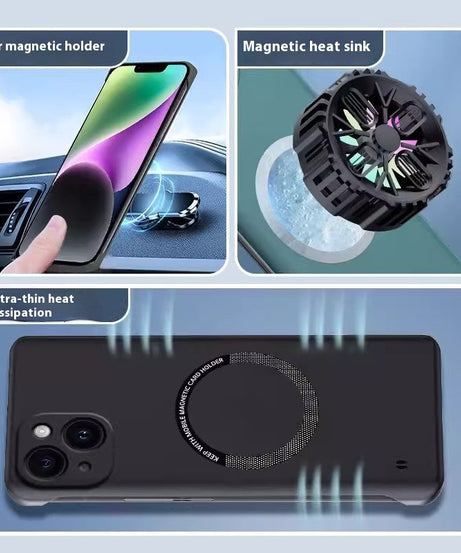 16 Frosted Frameless Magnetic Magsafe Phone Case Ultra-thin PC Protective Case
