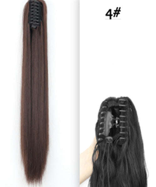 Fashion Ponytail Claw Clip Long Straight Hair Chemical Fiber Wig Fluffy