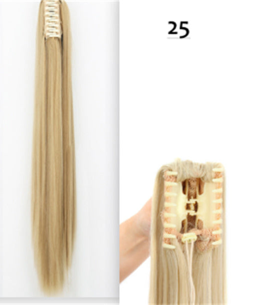 Fashion Ponytail Claw Clip Long Straight Hair Chemical Fiber Wig Fluffy