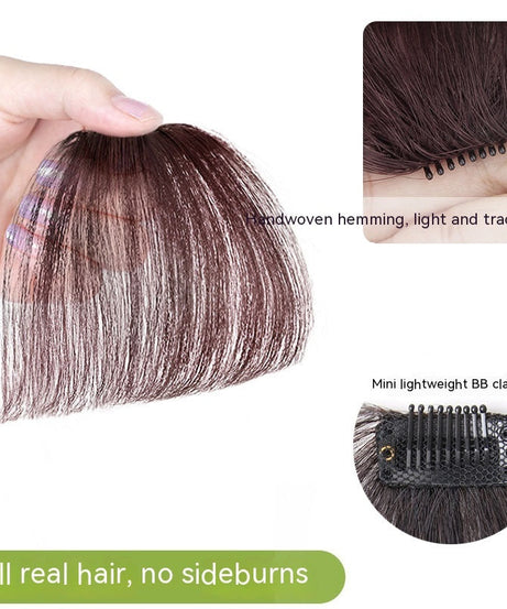 Fake Bangs, Natural Invisible Face Repair, Hand-Knitted Bangs