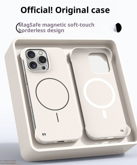 Fine Circle Magnetic Suction Suitable For 17promax Frameless Case 16 Skin Feeling Half Pack Protective Cover 14