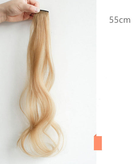 Color Wigs Female Long Hair Highlighting Gradient Invisible Curly Hair