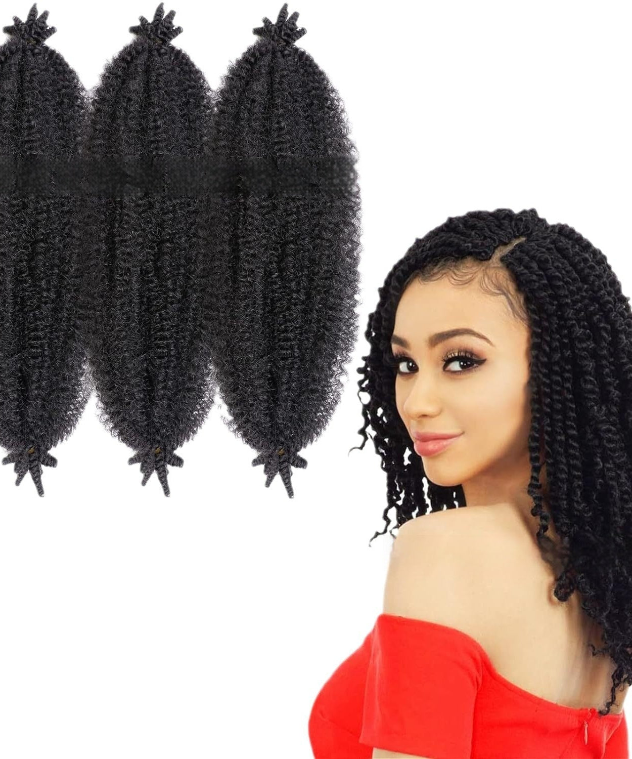 Wig Crochet Hair Springy Afro Twist Hair Chemical Fiber Wig Dreadlocks
