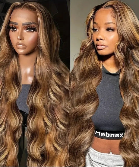 Women's Big Wave Long Curly Hair Highlight Wig