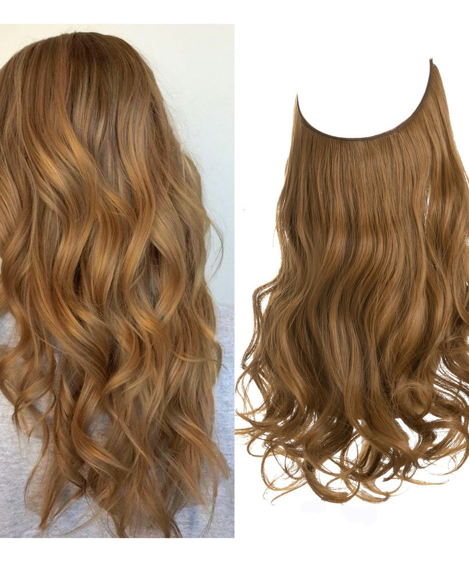 Wig Female Extension Chemical Fiber Long Curly Hair Matte High-temperature Fiber Fishing Thread Wig Set
