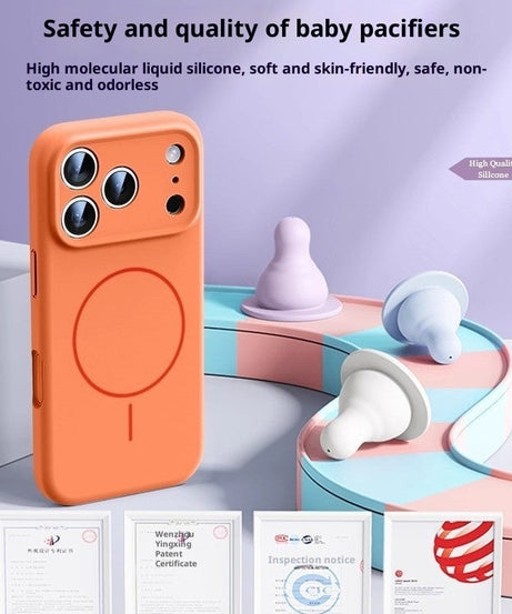 Applicable To 17 Fine Circle Magnetic Phone Case Liquid Silicone