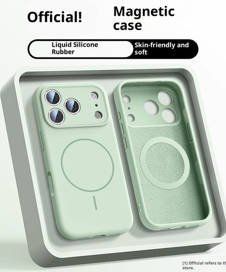 Applicable To 17 Fine Circle Magnetic Phone Case Liquid Silicone