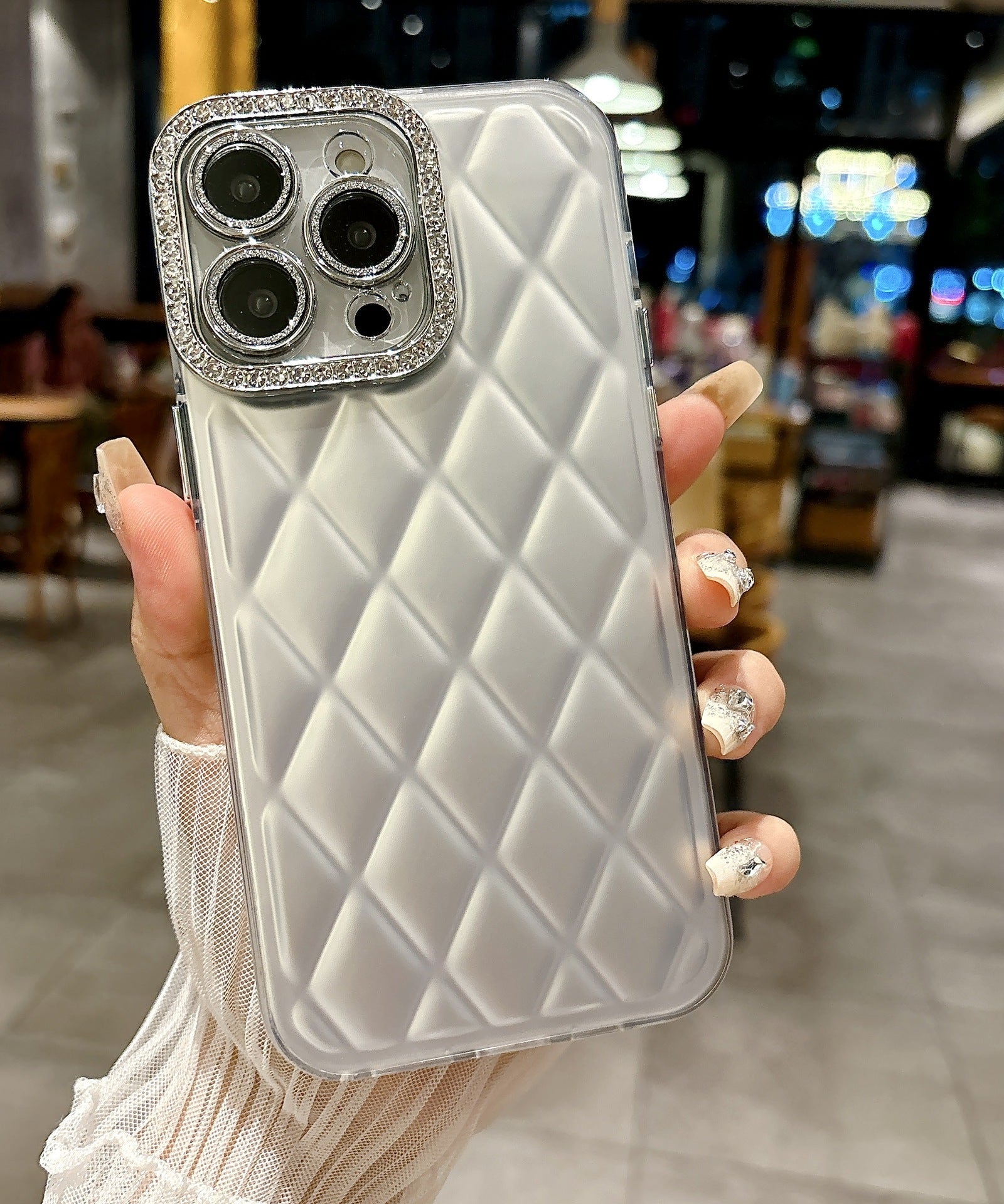 Silver Water Ripple Applicable To 16 Phone Case